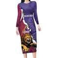 Dockers And Lions Football Custom Long Sleeve Bodycon Dress 2025 Sporty Dynamic Version - Aussie Hoodie