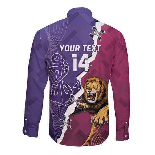 Dockers And Lions Football Custom Long Sleeve Button Shirt 2025 Sporty Dynamic Version - Aussie Hoodie