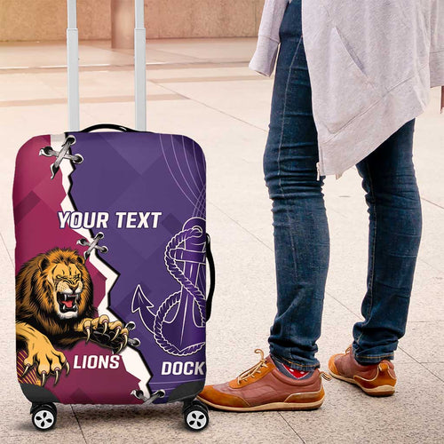 Dockers And Lions Football Custom Luggage Cover 2025 Sporty Dynamic Version - Aussie Hoodie