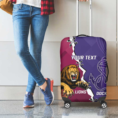 Dockers And Lions Football Custom Luggage Cover 2025 Sporty Dynamic Version - Aussie Hoodie