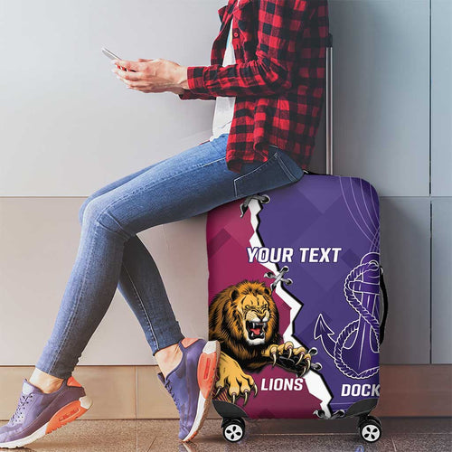 Dockers And Lions Football Custom Luggage Cover 2025 Sporty Dynamic Version - Aussie Hoodie