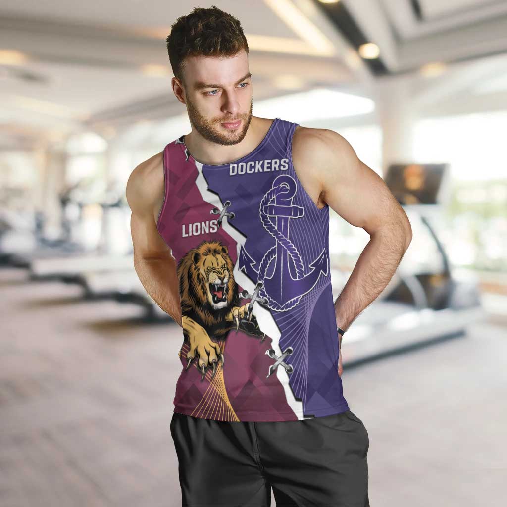Dockers And Lions Football Custom Men Tank Top 2025 Sporty Dynamic Version - Aussie Hoodie