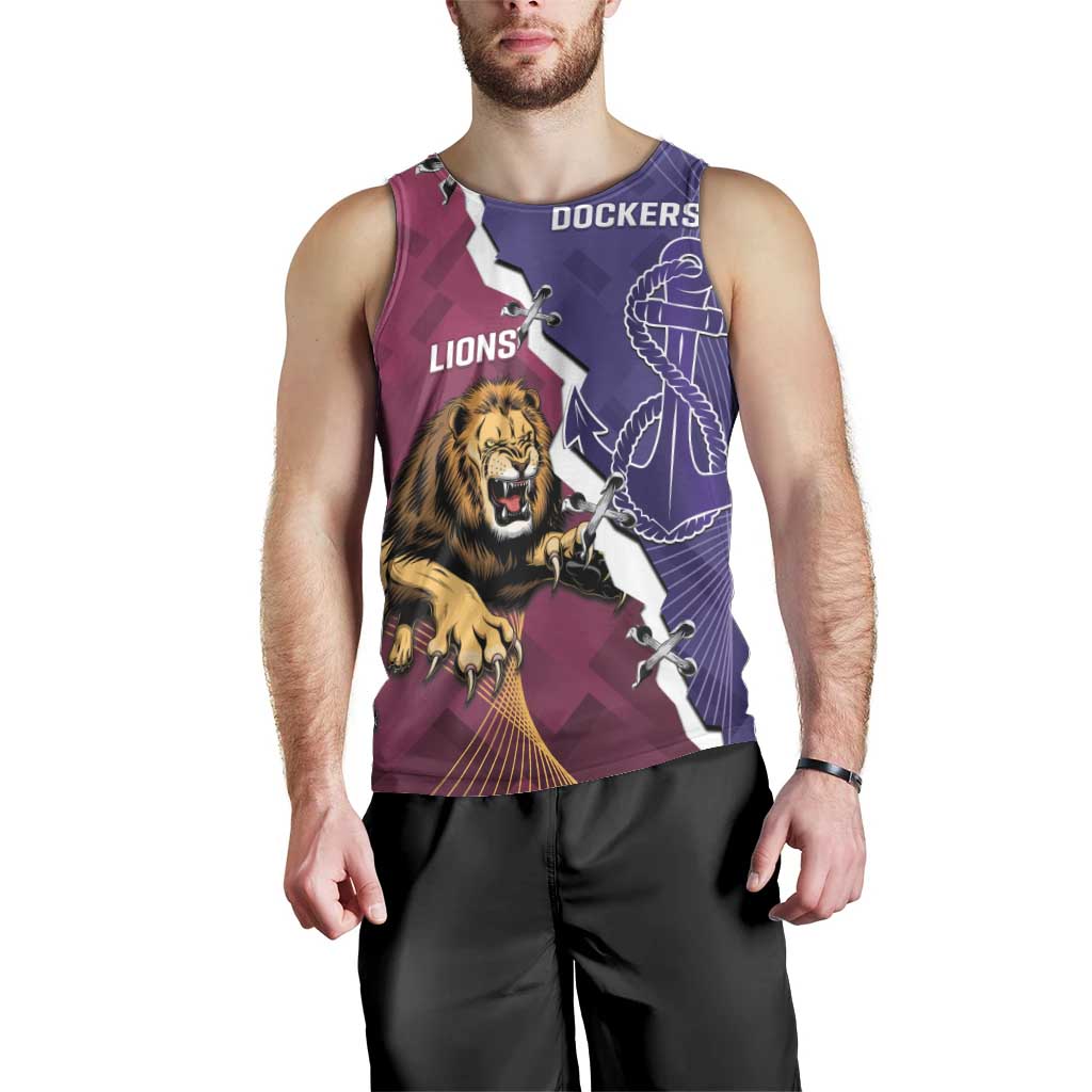 Dockers And Lions Football Custom Men Tank Top 2025 Sporty Dynamic Version - Aussie Hoodie