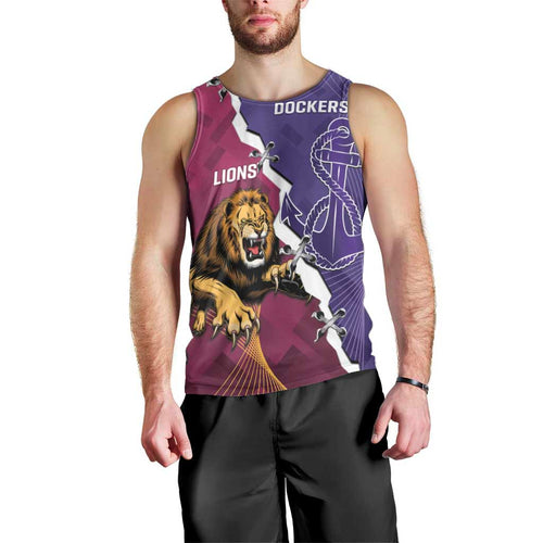 Dockers And Lions Football Custom Men Tank Top 2025 Sporty Dynamic Version - Aussie Hoodie