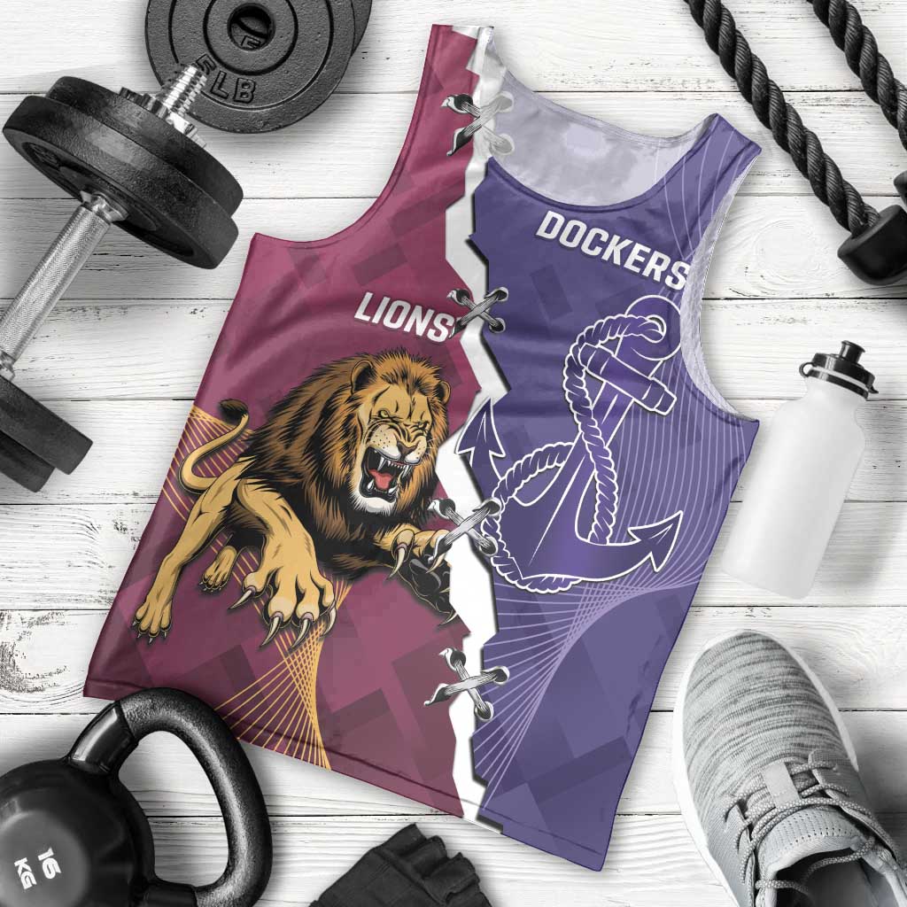 Dockers And Lions Football Custom Men Tank Top 2025 Sporty Dynamic Version - Aussie Hoodie