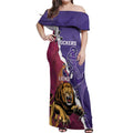 Dockers And Lions Football Custom Off Shoulder Maxi Dress 2025 Sporty Dynamic Version - Aussie Hoodie