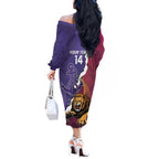 Dockers And Lions Football Custom Off The Shoulder Long Sleeve Dress 2025 Sporty Dynamic Version - Aussie Hoodie