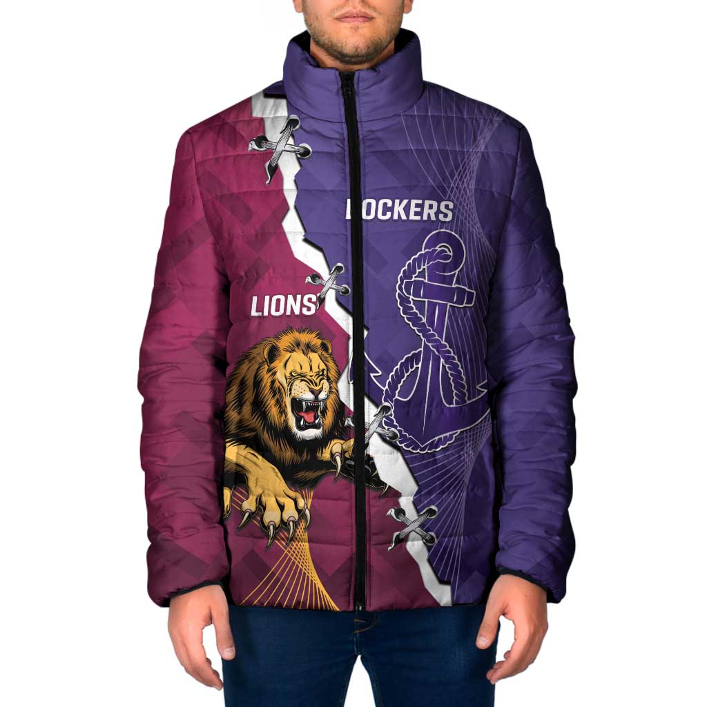 Dockers And Lions Football Custom Padded Jacket 2025 Sporty Dynamic Version - Aussie Hoodie