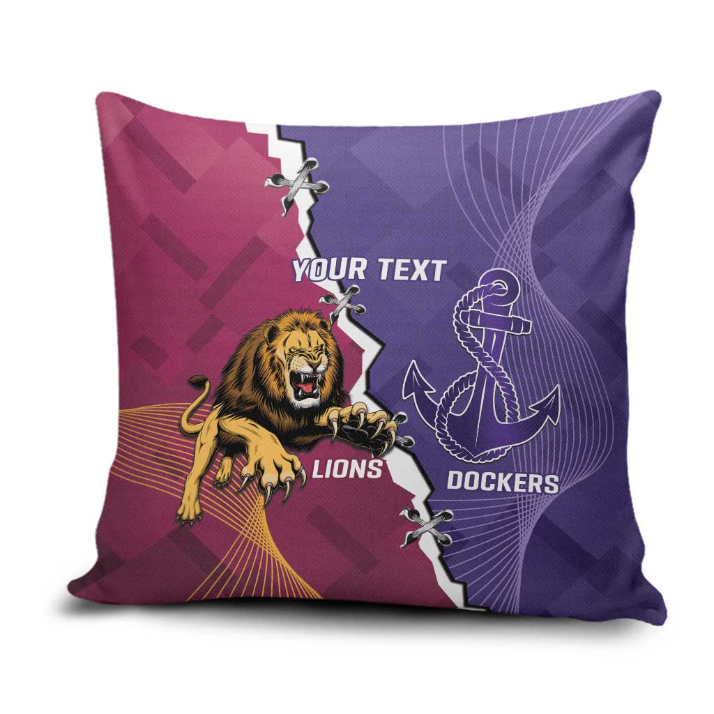 Dockers And Lions Football Custom Pillow Cover 2025 Sporty Dynamic Version - Aussie Hoodie
