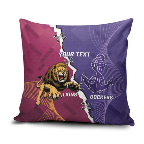 Dockers And Lions Football Custom Pillow Cover 2025 Sporty Dynamic Version - Aussie Hoodie