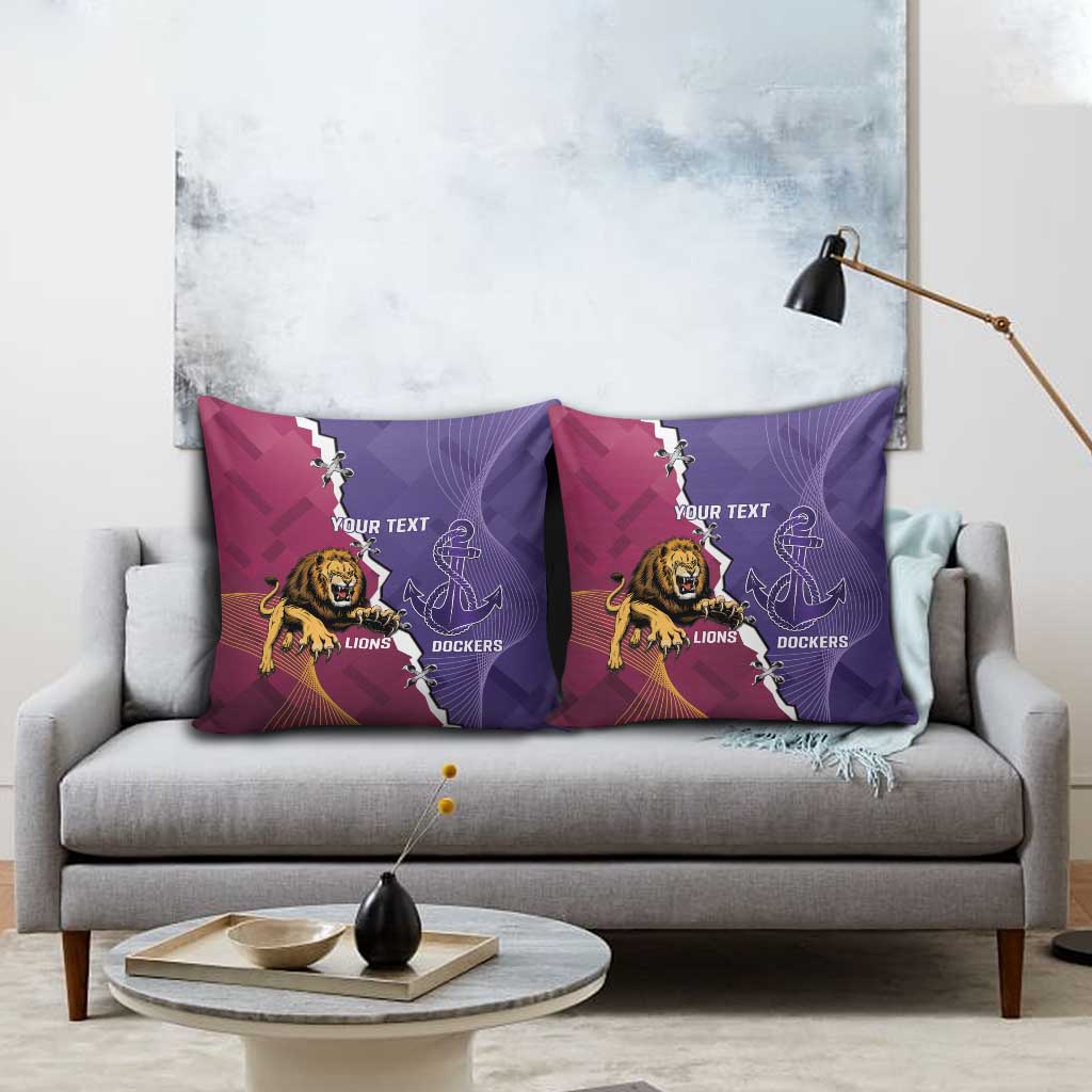 Dockers And Lions Football Custom Pillow Cover 2025 Sporty Dynamic Version - Aussie Hoodie