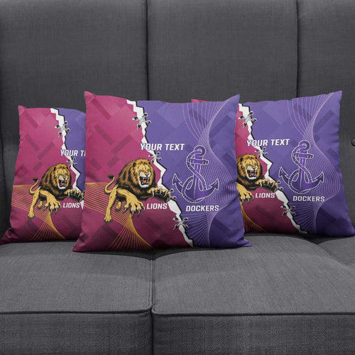 Dockers And Lions Football Custom Pillow Cover 2025 Sporty Dynamic Version - Aussie Hoodie