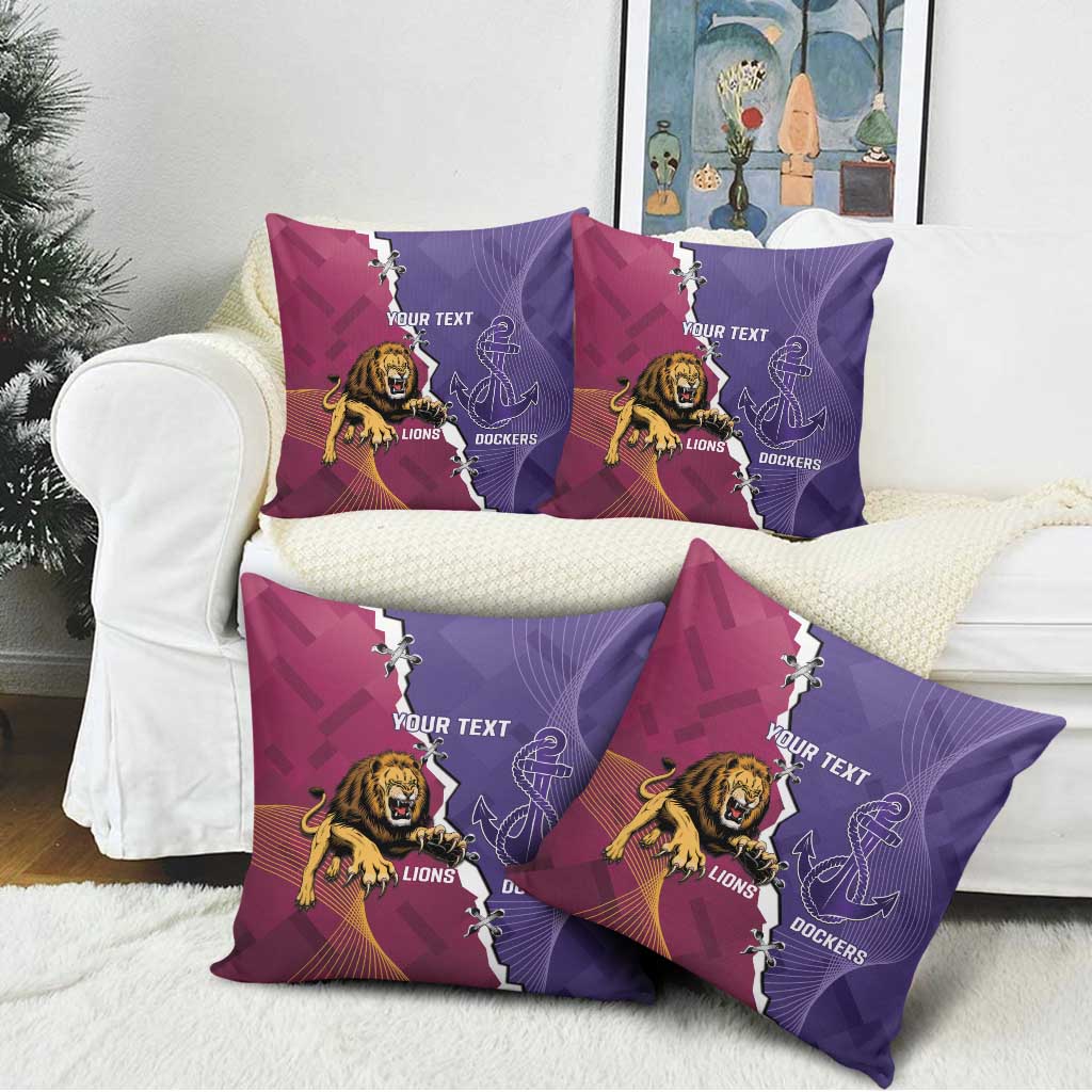 Dockers And Lions Football Custom Pillow Cover 2025 Sporty Dynamic Version - Aussie Hoodie