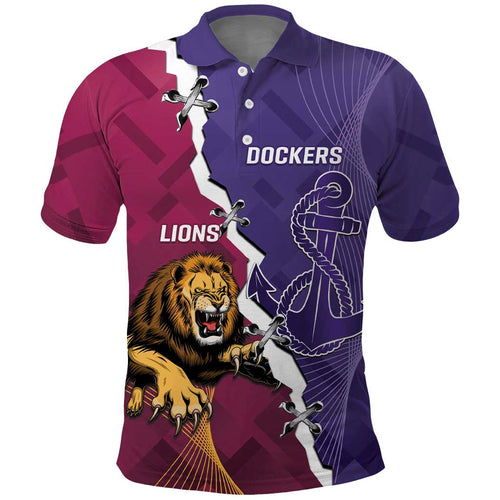 Dockers And Lions Football Custom Polo Shirt 2025 Sporty Dynamic Version - Aussie Hoodie