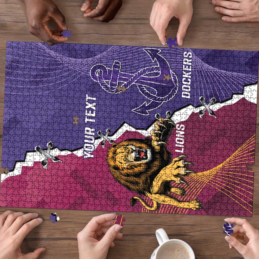 Dockers And Lions Football Custom Puzzle 2025 Sporty Dynamic Version - Aussie Hoodie