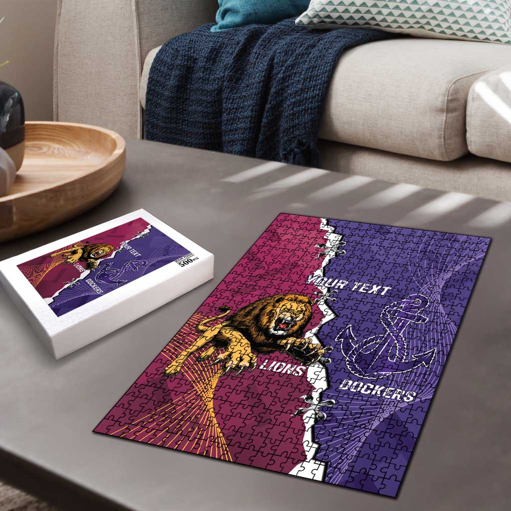 Dockers And Lions Football Custom Puzzle 2025 Sporty Dynamic Version - Aussie Hoodie