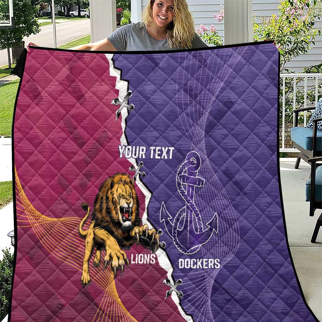 Dockers And Lions Football Custom Quilt 2025 Sporty Dynamic Version - Aussie Hoodie