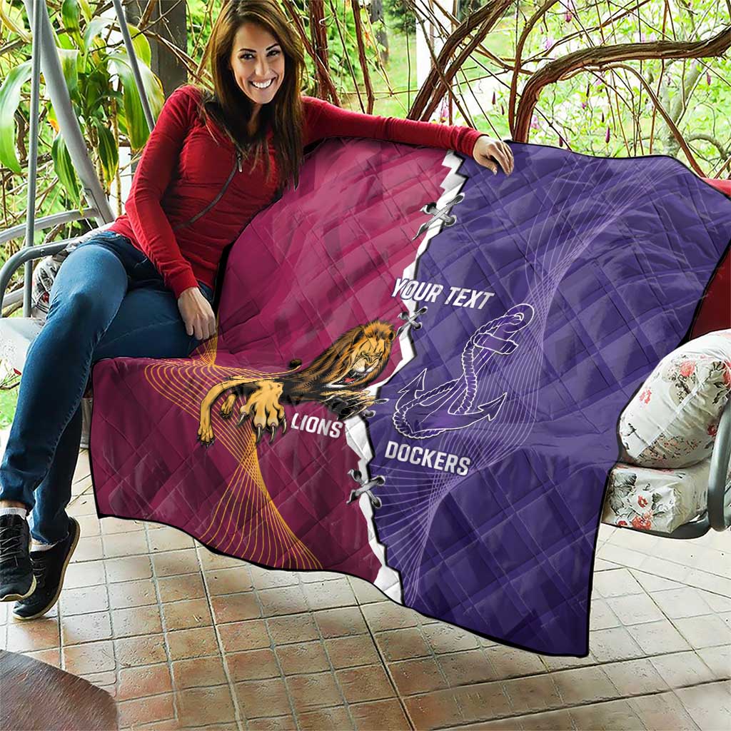 Dockers And Lions Football Custom Quilt 2025 Sporty Dynamic Version - Aussie Hoodie