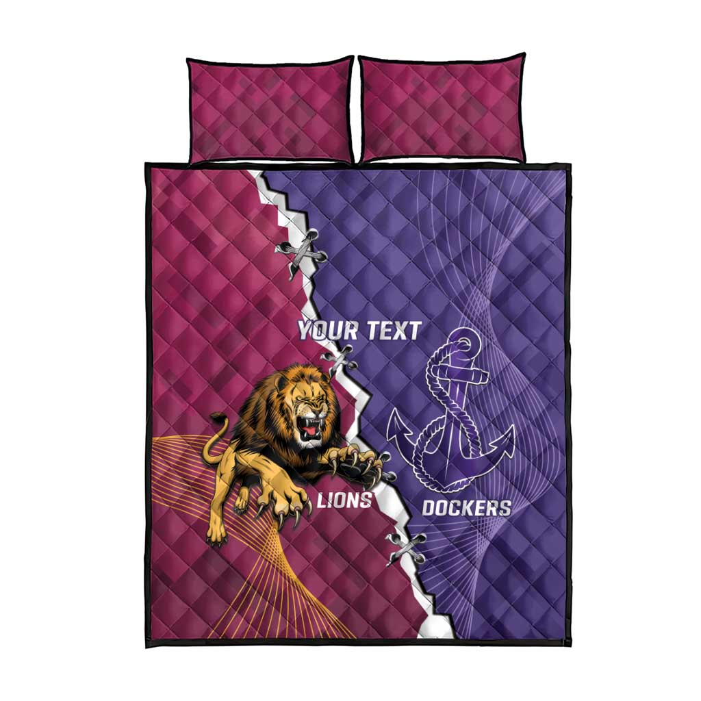 Dockers And Lions Football Custom Quilt Bed Set 2025 Sporty Dynamic Version - Aussie Hoodie
