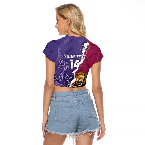 Dockers And Lions Football Custom Raglan Cropped T Shirt 2025 Sporty Dynamic Version - Aussie Hoodie