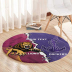 Dockers And Lions Football Custom Round Carpet 2025 Sporty Dynamic Version - Aussie Hoodie