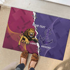 Dockers And Lions Football Custom Rubber Doormat 2025 Sporty Dynamic Version - Aussie Hoodie