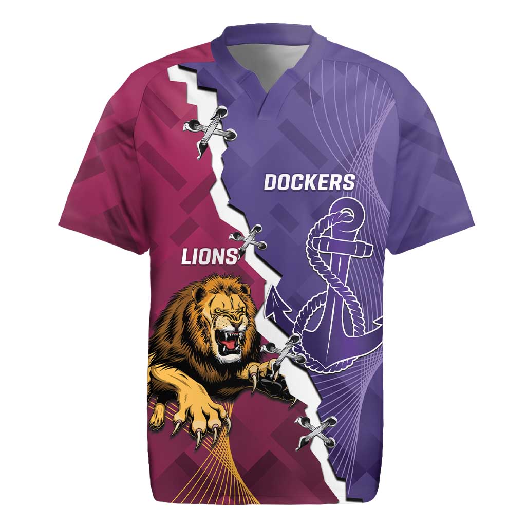 Dockers And Lions Football Custom Rugby Jersey 2025 Sporty Dynamic Version - Aussie Hoodie