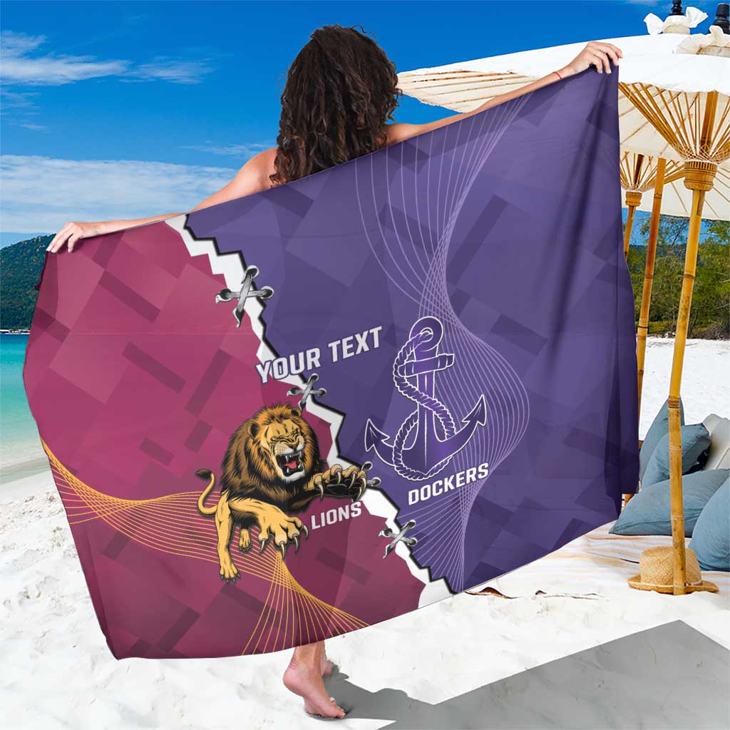 Dockers And Lions Football Custom Sarong 2025 Sporty Dynamic Version - Aussie Hoodie