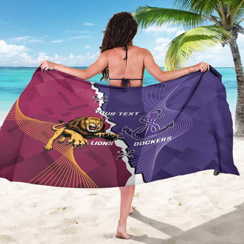 Dockers And Lions Football Custom Sarong 2025 Sporty Dynamic Version - Aussie Hoodie