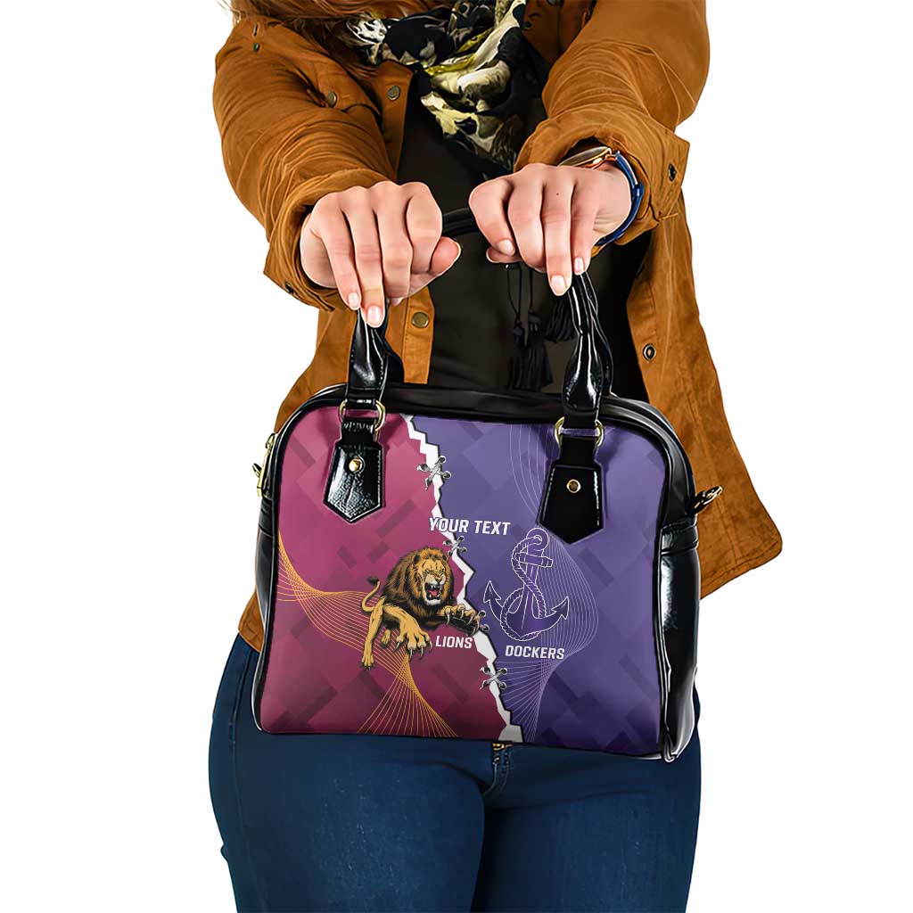 Dockers And Lions Football Custom Shoulder Handbag 2025 Sporty Dynamic Version - Aussie Hoodie