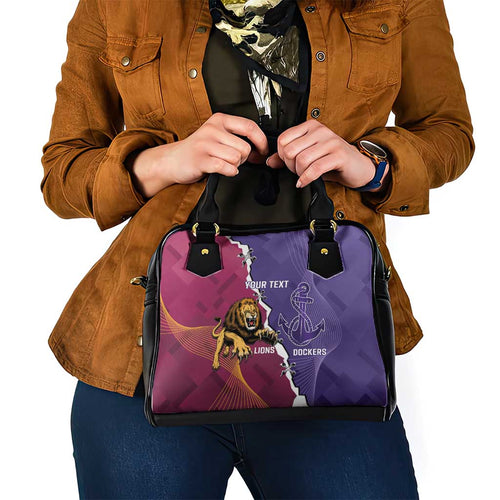 Dockers And Lions Football Custom Shoulder Handbag 2025 Sporty Dynamic Version - Aussie Hoodie