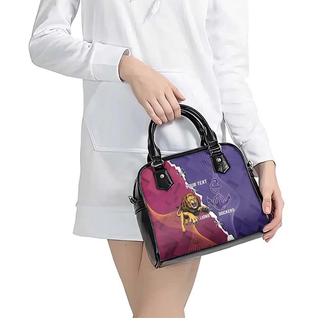 Dockers And Lions Football Custom Shoulder Handbag 2025 Sporty Dynamic Version - Aussie Hoodie