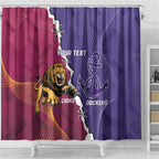 Dockers And Lions Football Custom Shower Curtain 2025 Sporty Dynamic Version - Aussie Hoodie