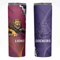 Dockers And Lions Football Skinny Tumbler 2025 Sporty Dynamic Version - Aussie Hoodie