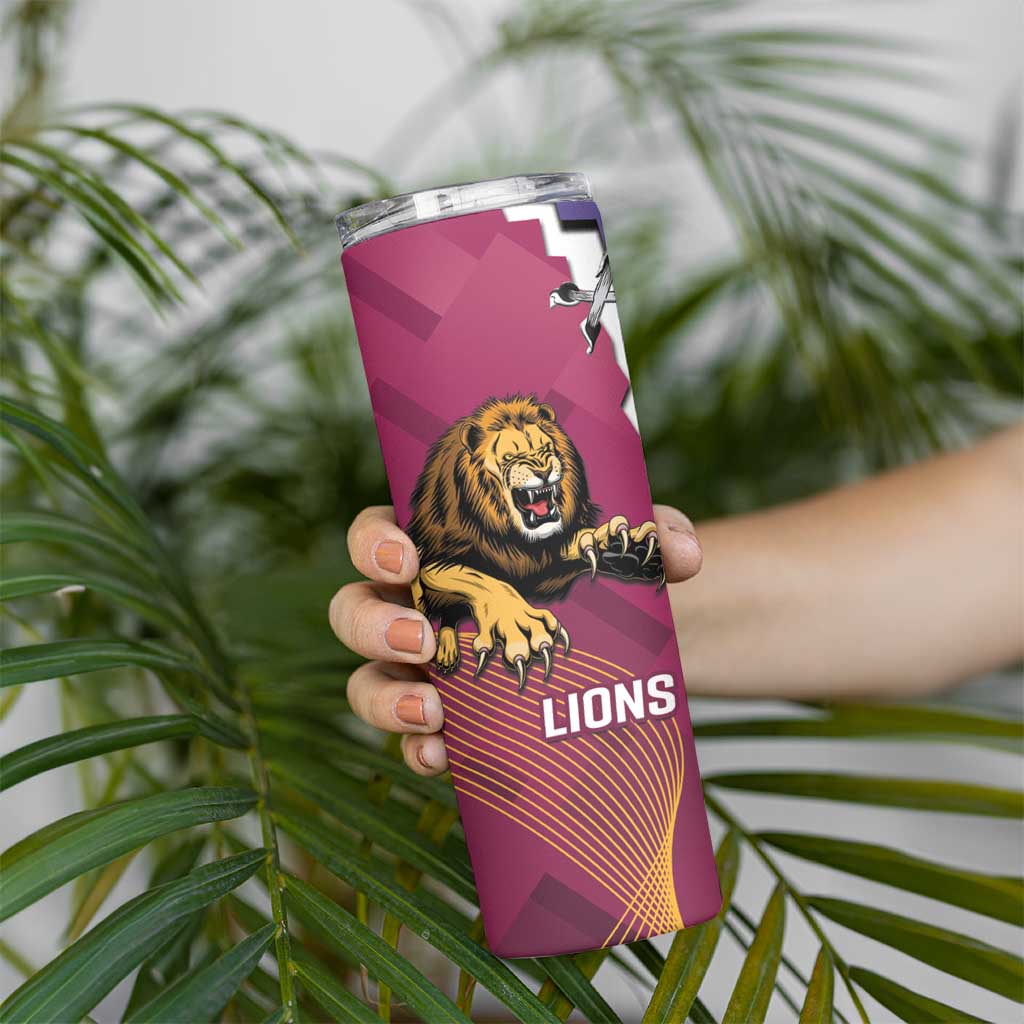 Dockers And Lions Football Skinny Tumbler 2025 Sporty Dynamic Version - Aussie Hoodie