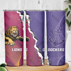 Dockers And Lions Football Skinny Tumbler 2025 Sporty Dynamic Version - Aussie Hoodie