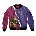 Dockers And Lions Football Custom Sleeve Zip Bomber Jacket 2025 Sporty Dynamic Version - Aussie Hoodie