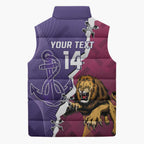 Dockers And Lions Football Custom Sleeveless Puffer Jacket 2025 Sporty Dynamic Version - Aussie Hoodie