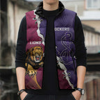 Dockers And Lions Football Custom Sleeveless Puffer Jacket 2025 Sporty Dynamic Version - Aussie Hoodie