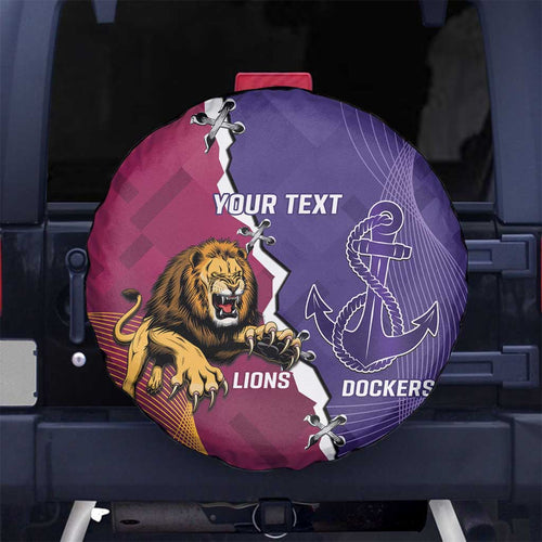 Dockers And Lions Football Custom Spare Tire Cover 2025 Sporty Dynamic Version - Aussie Hoodie