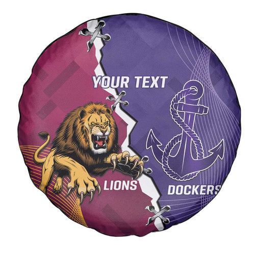 Dockers And Lions Football Custom Spare Tire Cover 2025 Sporty Dynamic Version - Aussie Hoodie