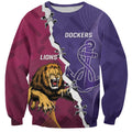 Dockers And Lions Football Custom Sweatshirt 2025 Sporty Dynamic Version - Aussie Hoodie