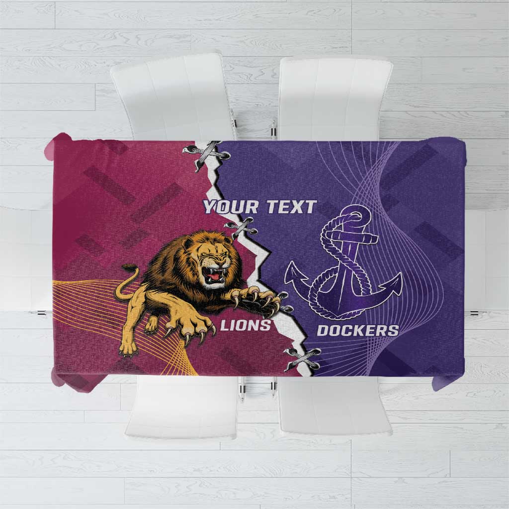 Dockers And Lions Football Custom Tablecloth 2025 Sporty Dynamic Version - Aussie Hoodie