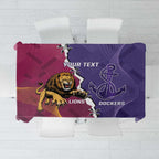 Dockers And Lions Football Custom Tablecloth 2025 Sporty Dynamic Version - Aussie Hoodie