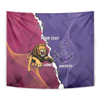 Dockers And Lions Football Custom Tapestry 2025 Sporty Dynamic Version - Aussie Hoodie