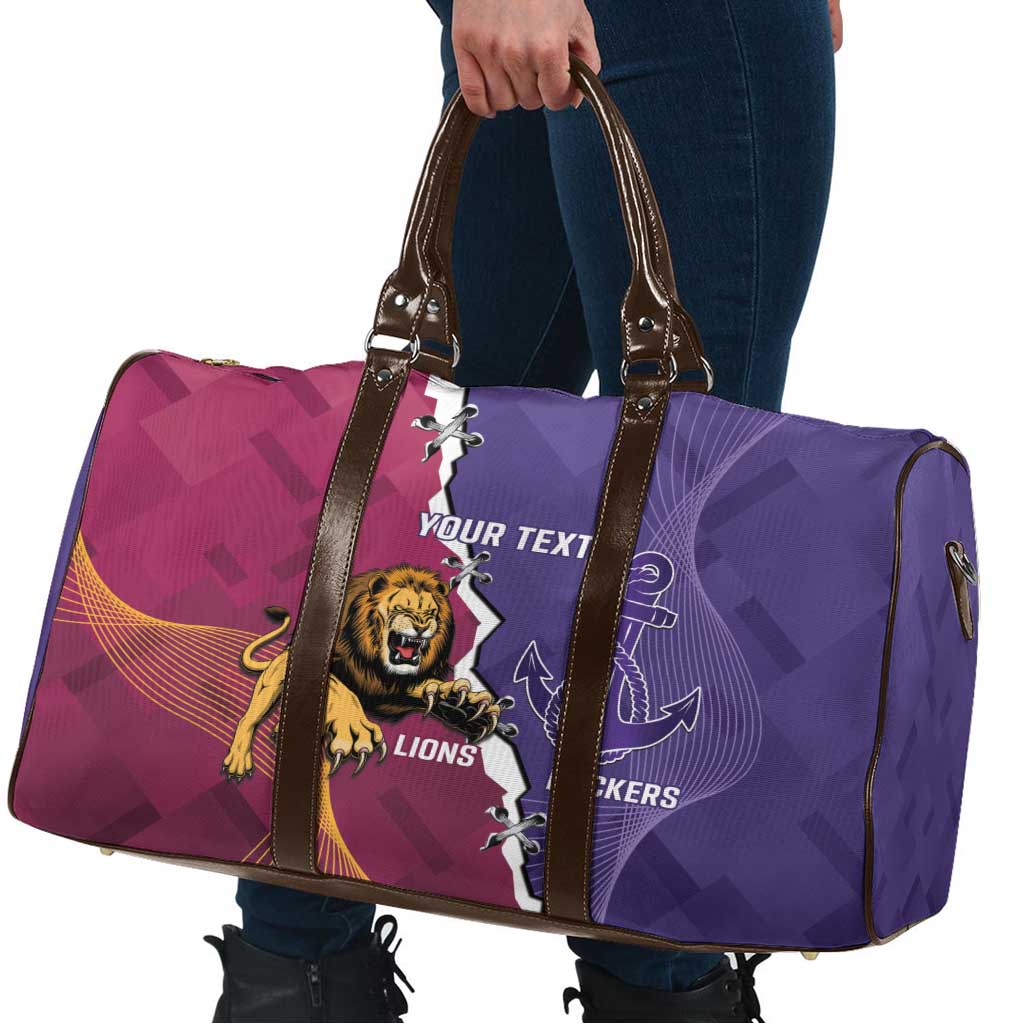 Dockers And Lions Football Custom Travel Bag 2025 Sporty Dynamic Version - Aussie Hoodie