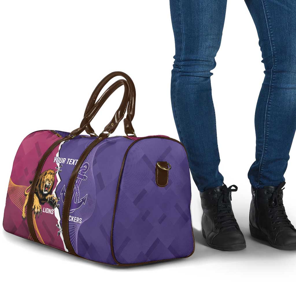 Dockers And Lions Football Custom Travel Bag 2025 Sporty Dynamic Version - Aussie Hoodie