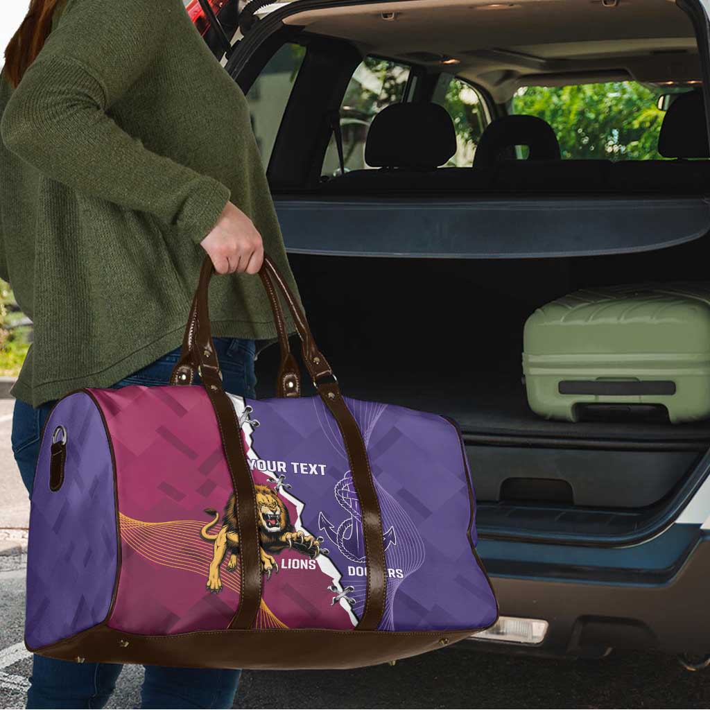 Dockers And Lions Football Custom Travel Bag 2025 Sporty Dynamic Version - Aussie Hoodie