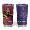 Dockers And Lions Football Tumbler Cup 2025 Sporty Dynamic Version - Aussie Hoodie