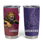 Dockers And Lions Football Tumbler Cup 2025 Sporty Dynamic Version - Aussie Hoodie